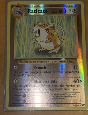 Raticate 67/108 LP/NM Reverse Holo XY Evolutions Foil 2016 Pokemon TCG Set Card