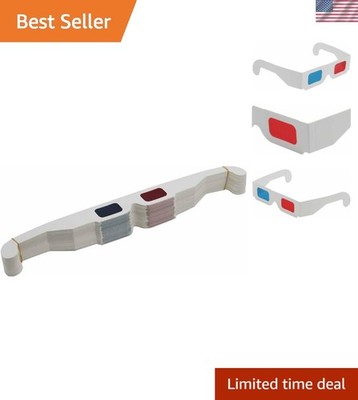 Comfortable Red and Cyan 3D Glasses - Set of 50 for All Your Viewing Needs