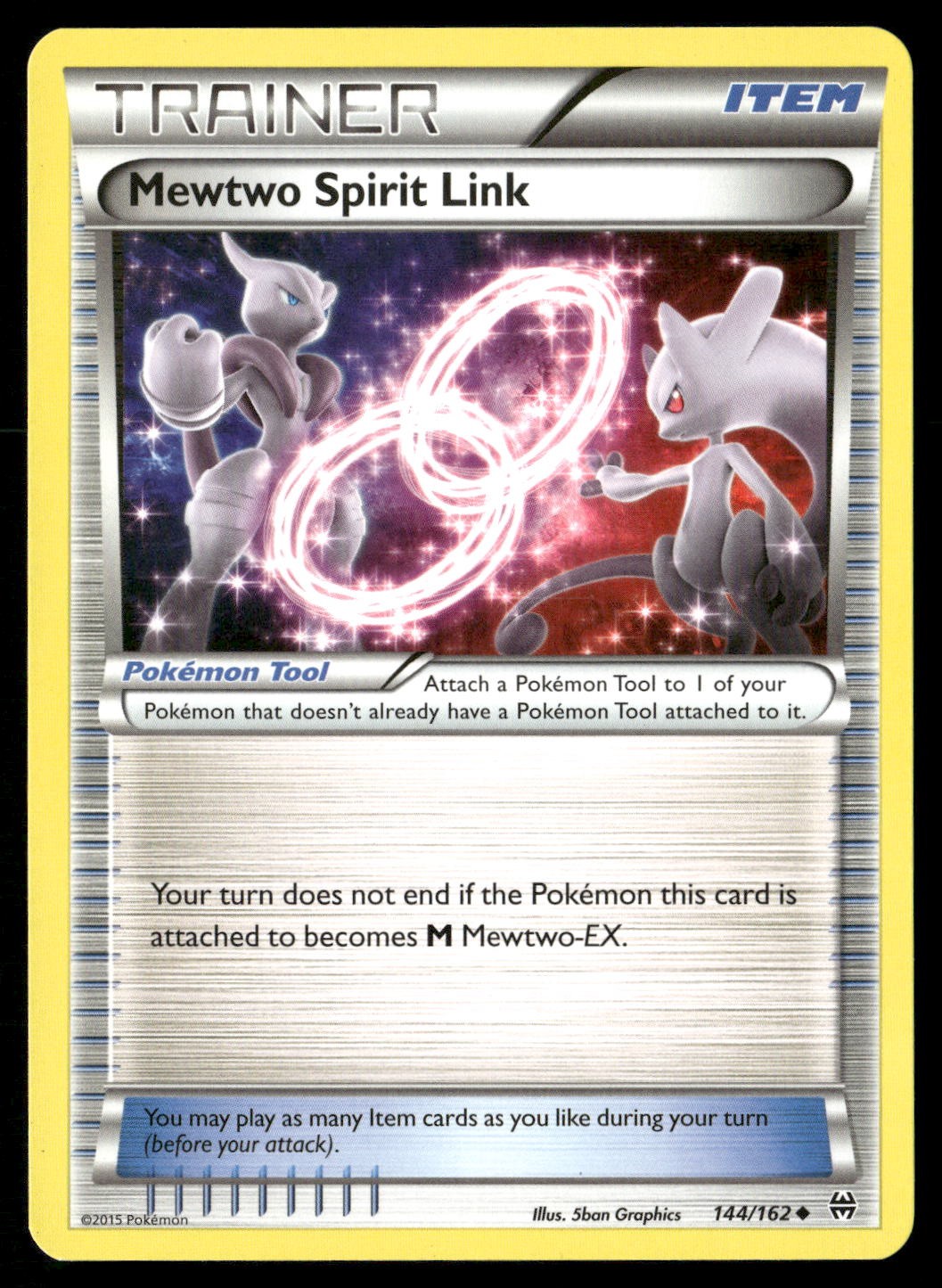 Mewtwo Spirit Link 144/162 Uncommon BREAKthrough Pokemon Lightly Played