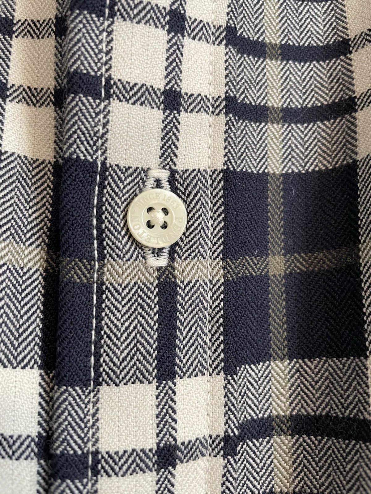 PENDLETON Evergreen Fitted Large Blue Plaid 100% … - image 4