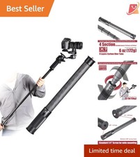 Carbon Fiber Extension Pole 4-Section Lightweight Camera Phone Gimbal Stabilizer
