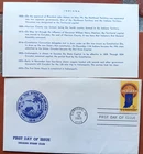 INDIANA STATEHOOD SEAL BIRD INDIANA STAMP CLUB #1 CACHET 1966 150TH ANNIV FDC+CA
