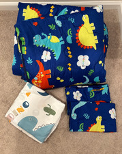 Wajade 7 Piece Kid Boys Dinosaur Comforter Set Full Size