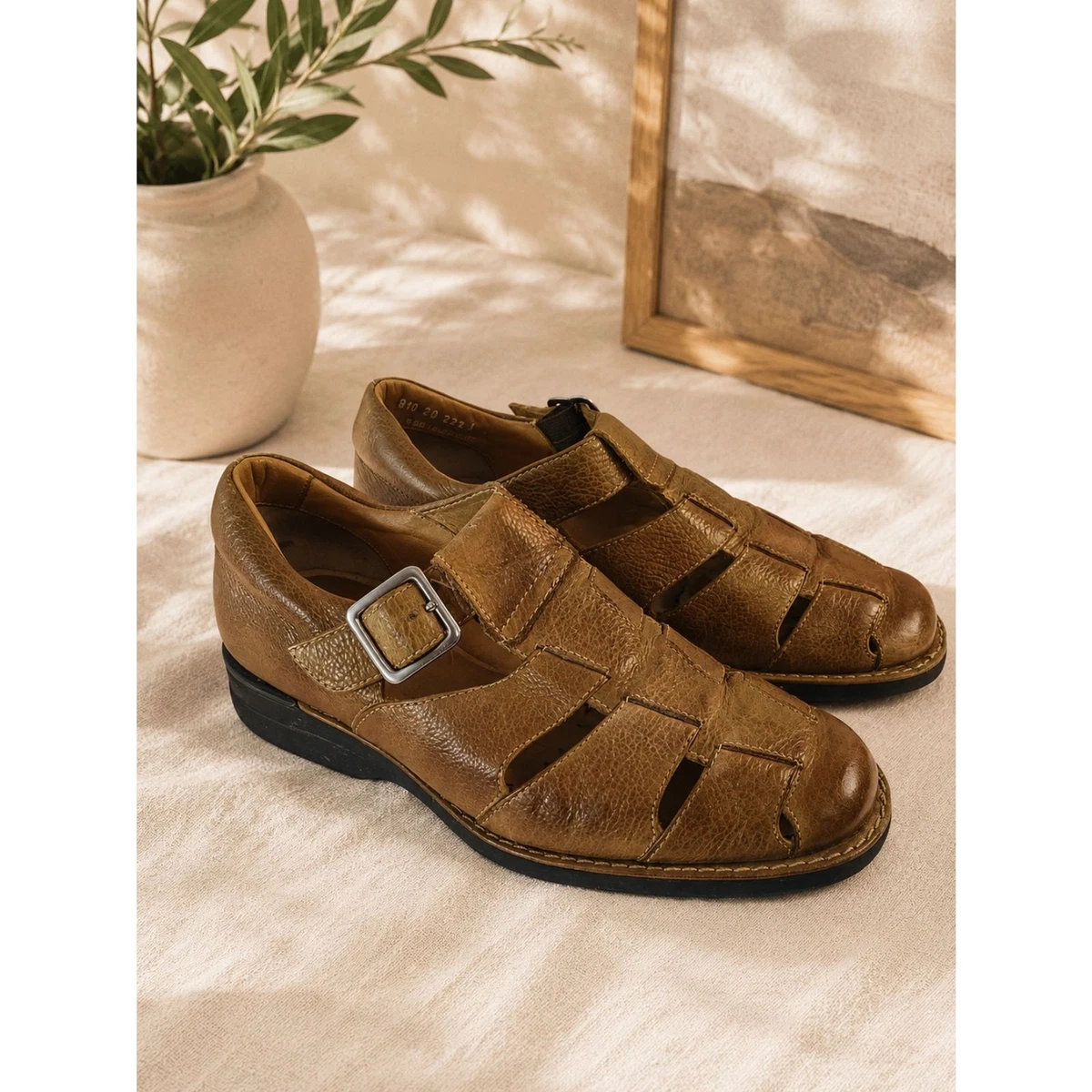 Johnston & Murphy Fisherman 20-7246 Brown Leather Sandals Mens 11.5 M Johnston Murphy Fisherman Leather Sandals | Mercari main image 2