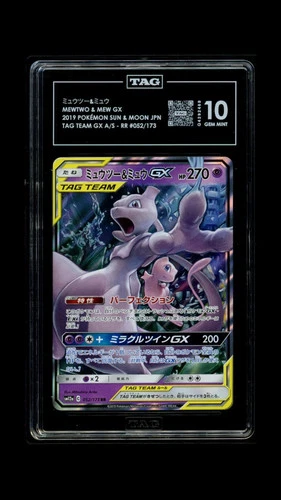Mewtwo & Mew GX #052/173 Pokemon Sun & Moon Japanese TAG 10 Gem Mint 5a
