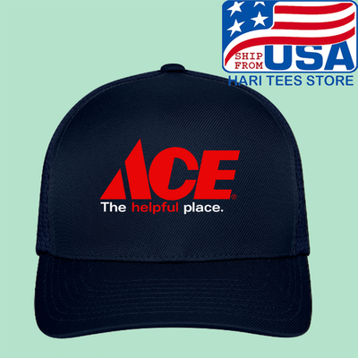 #ad Ace Hardware Store Navy Hat Baseball Cap Size S M amp; L XL $31.89