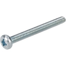 Image of R-TECH 337200 Pozi Pan Head Machine Screws BZP M4 40mm - Pack of 100
