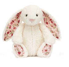 Jellycat Blossom Cream Bunny Berry Medium Plush Authentic New With Dust Bag