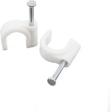 100 round 1/2 Inches 12 Mm Cable Wire Clips Cable Management Cord Tie Holder C