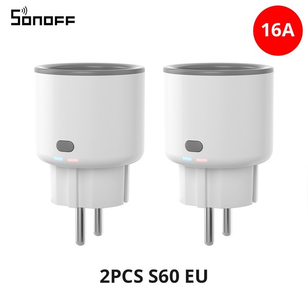 Sonoff S60 Eu Smart Steckdose Wifi Wlan Stecker Alexa Google Fernbedienung Timer-image