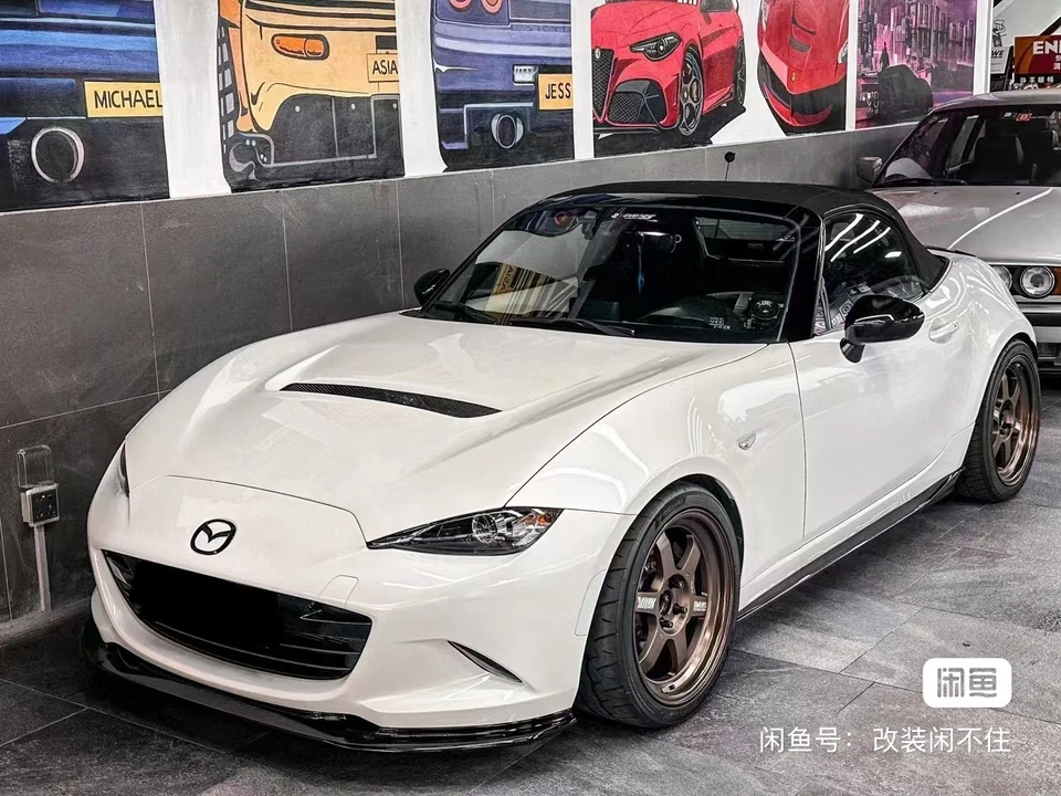 Fits 16-25 Mazda Miata MX5 ND ND2 ND3 GV-Style Bonnet Hood (Carbon Fiber) - Image 4 of 4