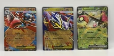 Lot of 3 Pokémon TCG Double Rare ex Cards – Mega Latias, Amoonguss & Mega Lucari