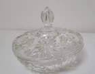 Vintage Anchor Hocking Clear Glass Candy Dish with Lid