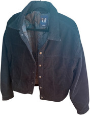 Gap Oversized Corduroy Icon Jacket Size Medium Color Black Fully Lined Pre-Owned
