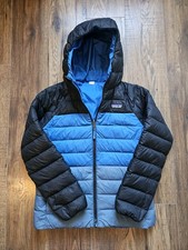 Kids Boys Patagonia Reversible Down Sweater Hoody Puffer Coat Jacket Sz M 10