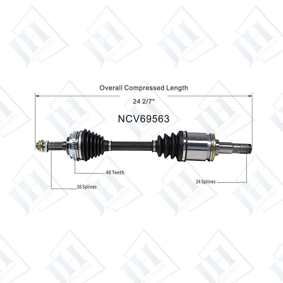 OE Front Pair Left Right CV Axle Shaft For 1996-2000 Toyota RAV4 Base FWD Manual - Image 2 of 4