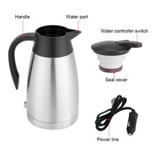12V 1000ml Stainless Steel Car Automobile Electric Heating Kettle Portable Water