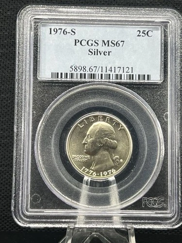 1976 S 25c Silver Washington Quarter PCGS MS67