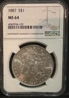 1887 Morgan Dollar NGC Certified MS64