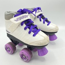 RollerDerby Venom Quad Roller Skates In White and Purple - Girl's Size 1