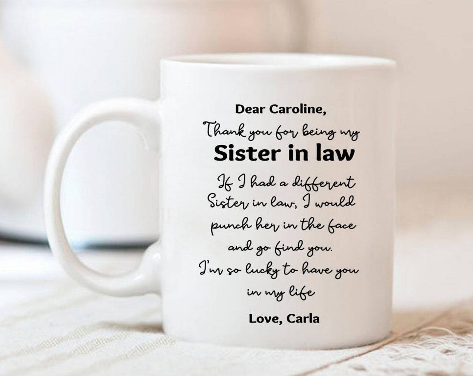 Funny Sister In Law Gifts Birthday Gift For Sister In Law Bonus Sister Gift