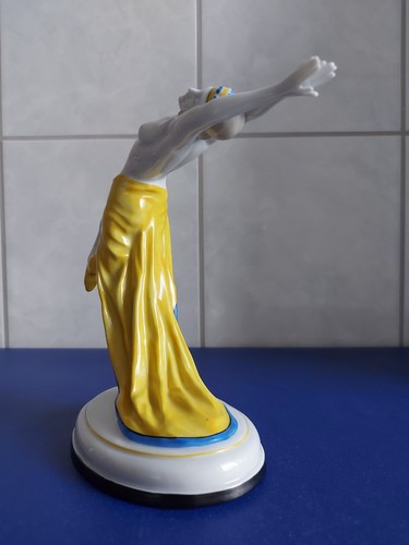 Galluba & Hoffmann Ilmenau Porcelain Figurine - Harem Dancer - Odalisque - Art Deco 1920 - Picture 16 of 20