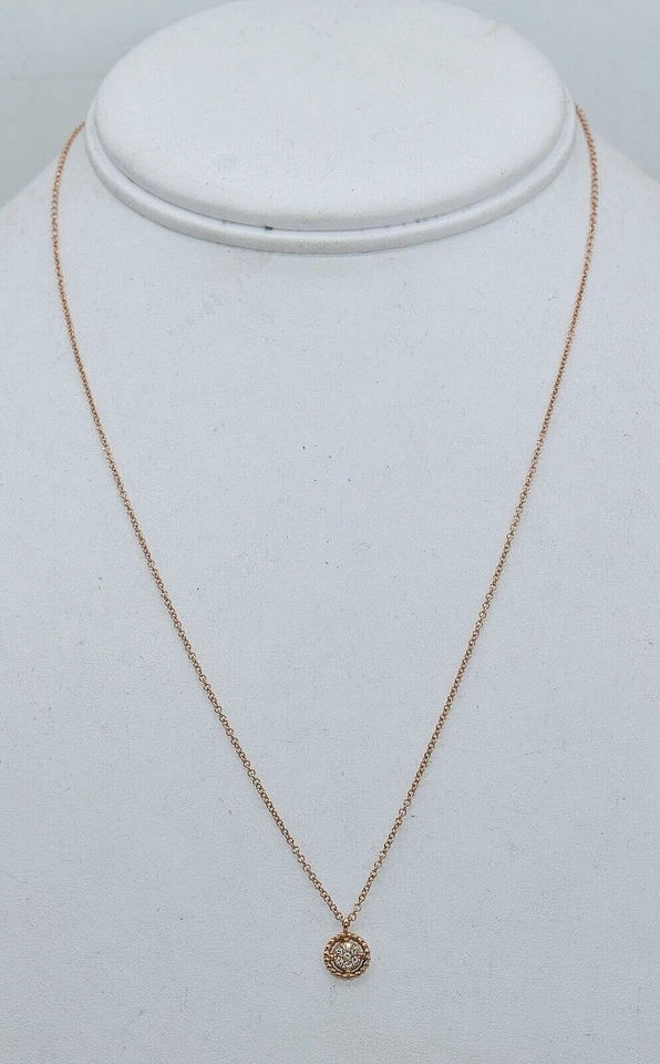 Collar Círculo Bujukan Gabriel & Co. 1/20 TW Diamante Blanco Oro Rosa 14 K Foto 2 de 4