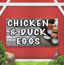 Chicken Duck Eggs indoor outdoor banner sign
