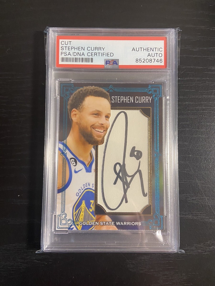 Stephen Curry Signed Autograph Cut Custom Card PSA/DNA Slab