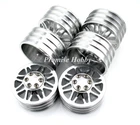 Alloy 1.9 Wheel Rim Set (2 front+2 Dually Rear) for RC4WD RC Car Crawler Truck