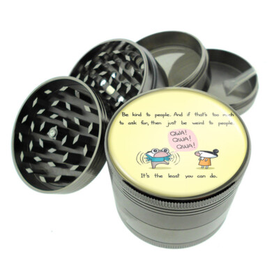 Be Kind Weird D1 Titanium Grinder 4 Piece Magnetic Hand Mueller 