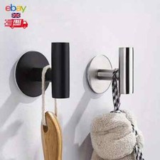 Towel Holder Wall Mounted Bathroom Stainless Steel Self Adhesive Hooks Door Rail