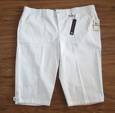 gloria vanderbilt ribbed utility shorts