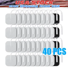 40 TENS Electrode Pads EMS Replacement Unit 7000 3000 2x2 Muscle Stimulator BULK