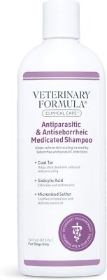 Veterinary Clinical Antiparasitic & Antiseborrheic Medicated Dog Shampoo 16 OZ