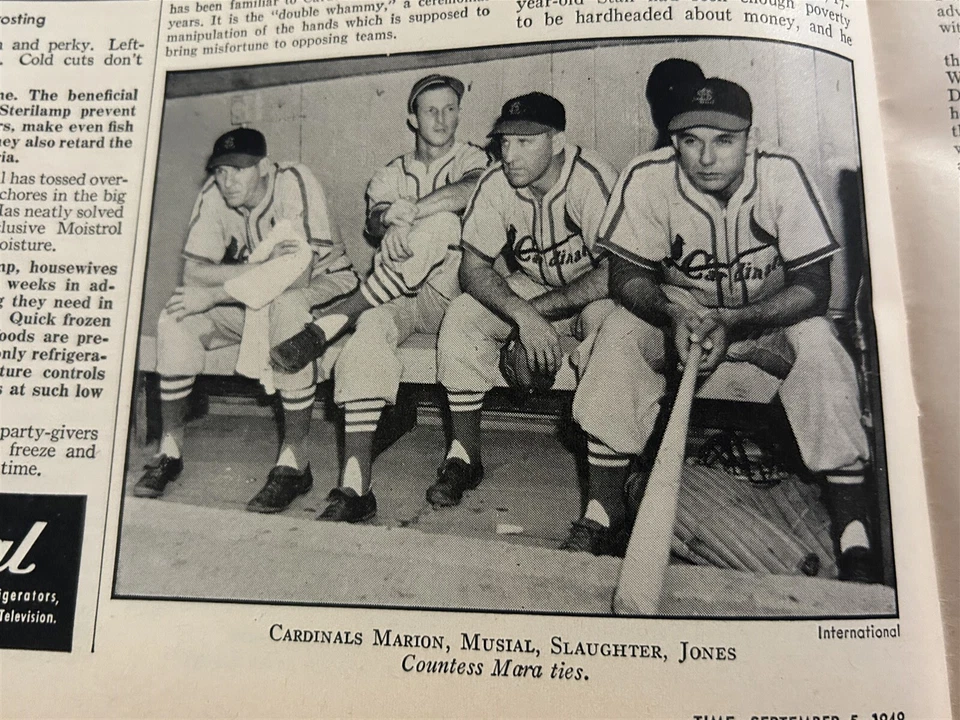 Revista Time 1949 St Louis Cardinals Stan Musial 5/09/49 original The Man Foto 3 de 4