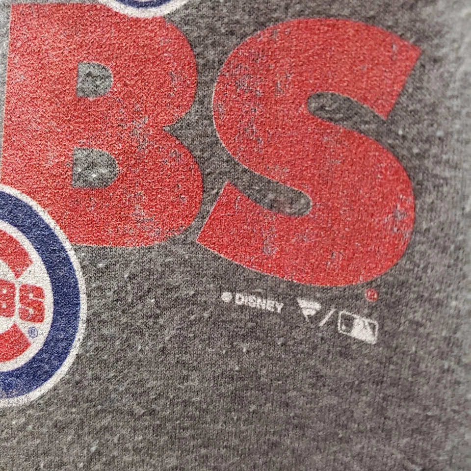 Chicago Cubs X Disney Mujer Sudadera XL Gris Sudadera con Capucha Fanáticos Rally Cry Raglan Foto 3 de 4