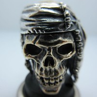 Indian 2 Paracord/leather Bead In .925 Sterling Silver & Bronze By Gd Skulls Indian 2 Paracord/leather Bead In .925 Sterling Silver & Bronze By Gd Skulls