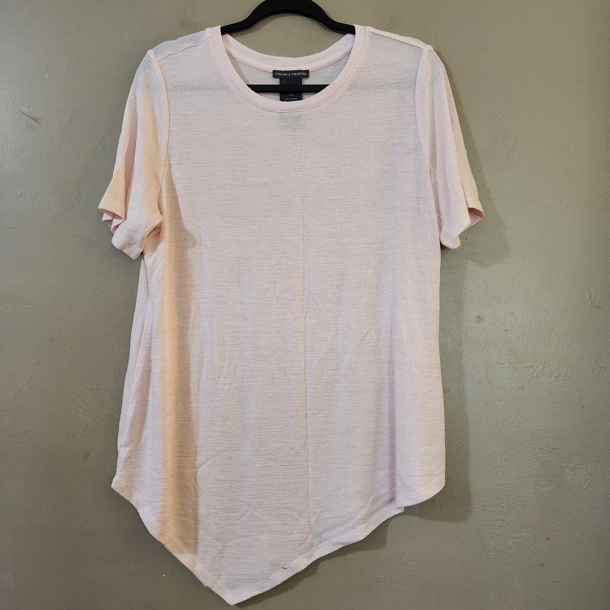 Chelsea & Theodore Womens Sweater Tunic Size L LIghtweight Pink