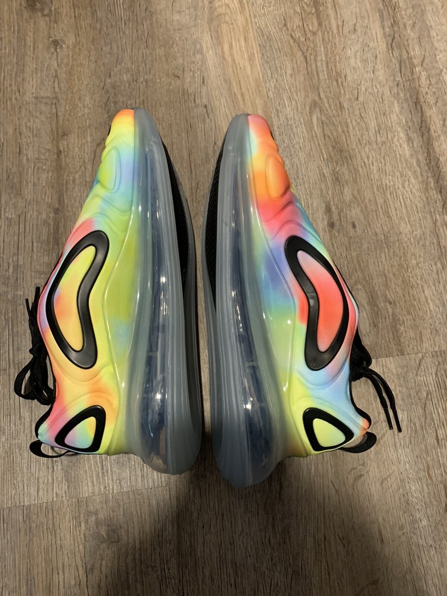 NIKE AIR MAX 720 MULTI-COLOR SIZE MEN'S 10 Tie Dye Rainbow Big
