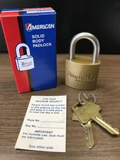 Vintage American Lock Padlock, Model # 105, Keyed Different (KD), NOS