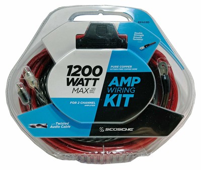 Scosche KPA6SD 1200 Watt 6-Gauge Car Amplifier Install Kit 33991063563