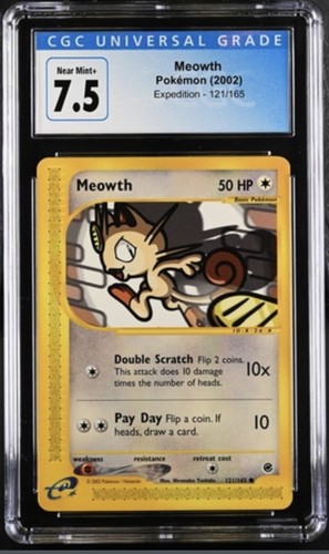 Meowth graded CGC 7.5 for sale on eBay