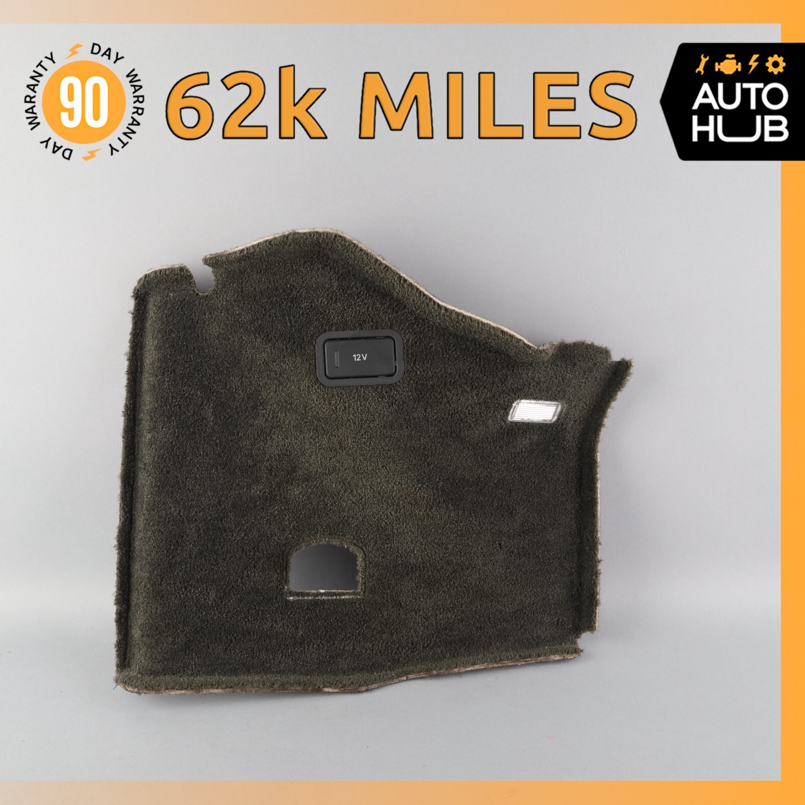 07-11 Bentley Continental GTC Left Side Inside Trunk Panel Carpet Cover OEM 62k