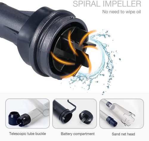 ★ Elektrisch Aquariumpumpe Aquarium Mulmsauger Schlammsauger Bodenreiniger DE - Bild 9 von 21