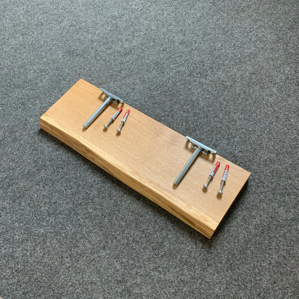 Wandboard Eiche Wild Massiv Holz mit Baumkante Regal Board Steckboard Steckregal - Bild 4 von 4