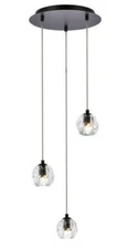 Black Modern Pendant Light Kitchen Crystal Shades Dining Room Lighting Fixture