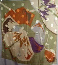 HIROKO KAPP FLORAL SILK SCARF 34" SQUARE