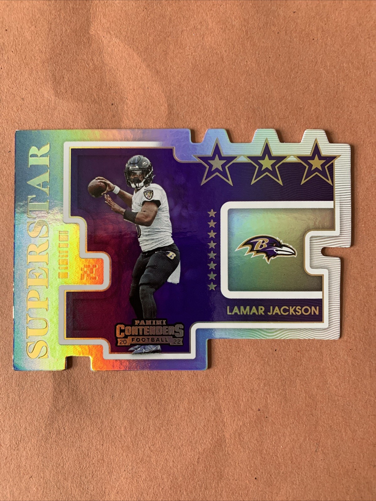 2022 Contenders Lamar Jackson Superstar Die-Cut #SDC-LJA