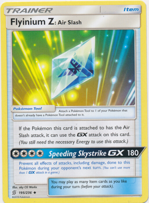 Pokemon Flyinium Z Air Slash - 195/236 - Uncommon NM-Mint Unified Minds